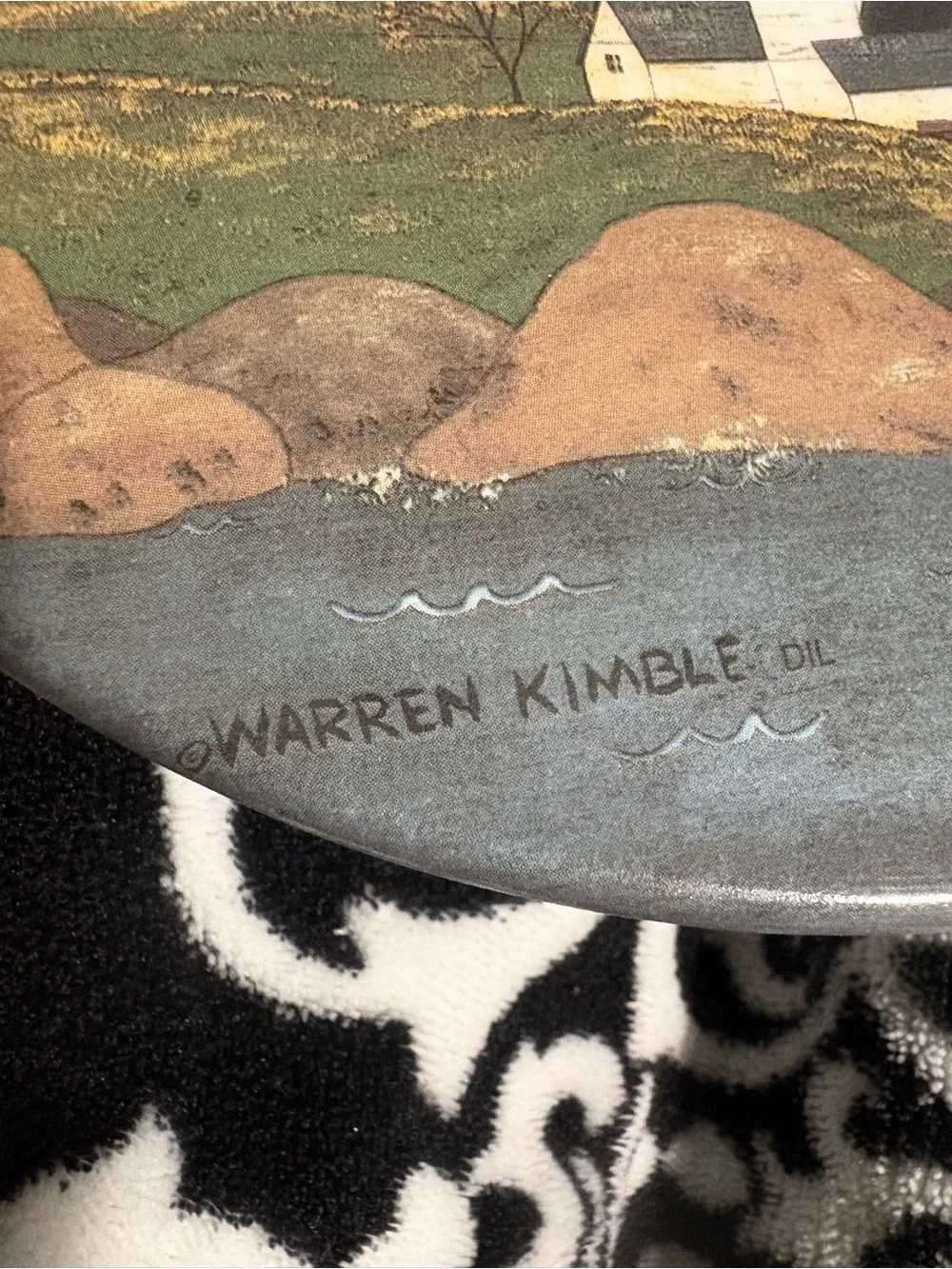 Warren Kimble Lighthouse Wall Plaque with Coastal Scene